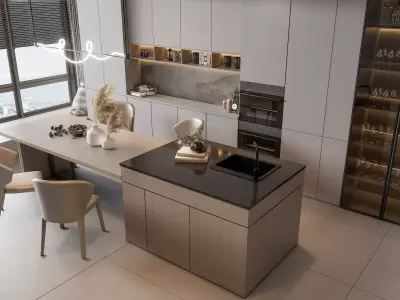 Dining room Dining interior Dining table 31 3D model