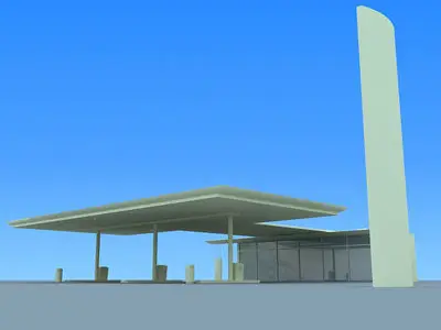 Gas Station 3D model 5