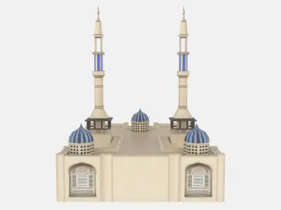 Mosque Low poly 3D Low-poly 3D model