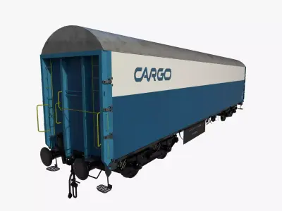  Freight Car Low-poly 3D model