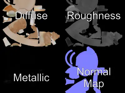 Circular Waterfall Rock Model Pack for Immersive Environments Low-poly 3D model
