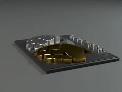 1993-2021 Daft Punk Epilogue RIP hands wall plate 3D print model