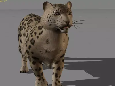Leopard Animal  Low-poly 3D model