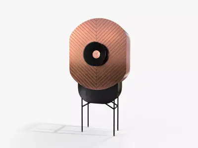 Cupboard Bar Copper Low-poly 3D model