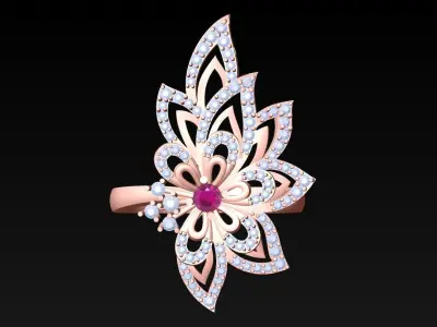 Diamond Ring - Womens Rings - N872212 3D print model