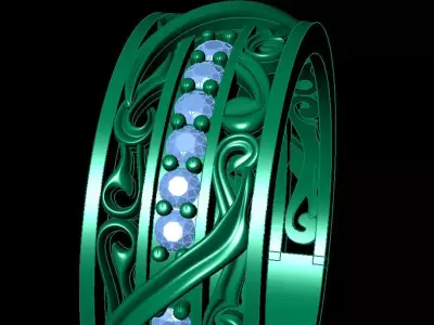 Elegant Diamond Eternity Ring  3D print model