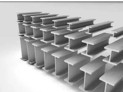 Metal Beam HEM 3D model