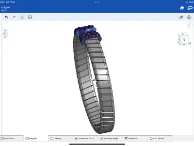 Bulgari sarpring bracelet CAD file 3D print model