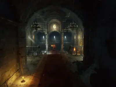 Modular Medieval Dungeon Game Ready Low-poly 3D model