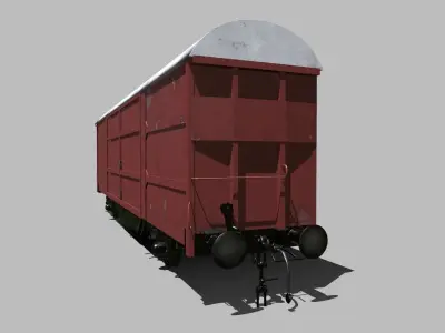 Railroad Car Low-poly 3D model