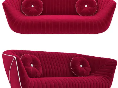 Nautil sofa 3d model Low-poly 3D model