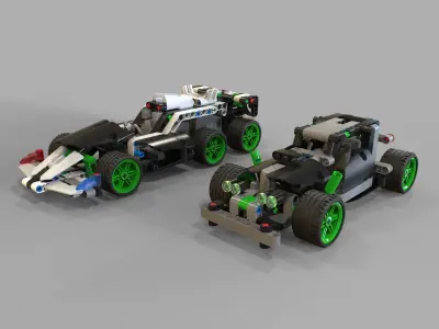 Lego Cars racing 3D model