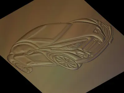 Peugeot Car Suitable for embossing Hot Foil Technique 3D model