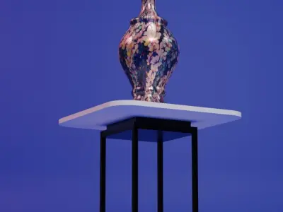 Decorative Vase and Stand Free 3D model