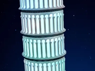 Leaning Tower of Pisa Lamp Souvenir Interior Decoration Gift 3D print model