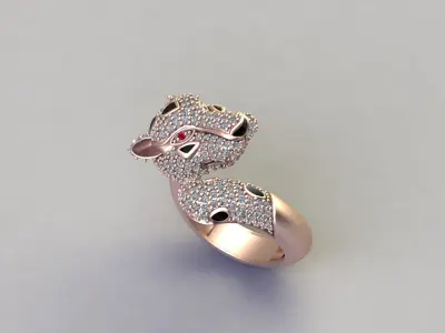 Panther Ring Bold Luxury Style for Men and Women 3D print model
