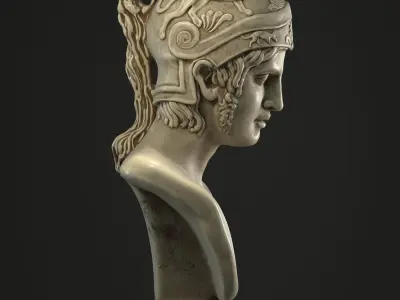 Busto-Ares-Alkamenes bust of ancient greek woman 3D model