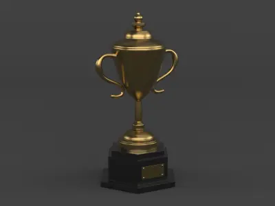 Trophy Cups 3D model 20