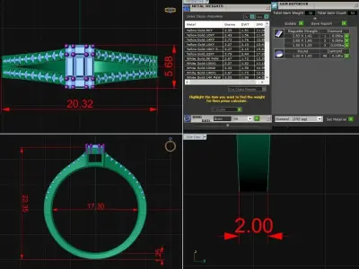 Diamond Jewelry Ring 3D print model
