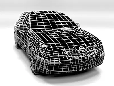 NISSAN ALMERA 5DOOR LOWPOLY Low-poly 3D model