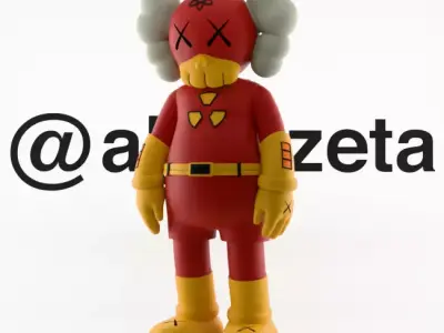 Kaws Radioactive Man Textured Low-poly 3D model