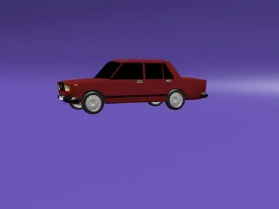 russian car vaz Low-poly 3D model