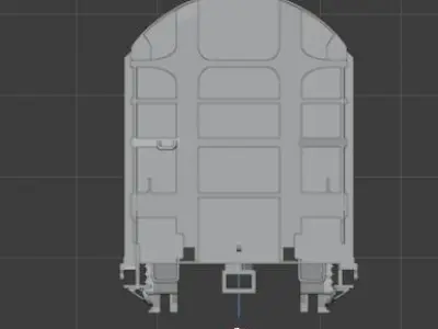 H0 1-87 scale Hbillns 302 freight car 3D print model