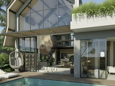 D5 Render Scene VILLA UBUD BALI 3D model