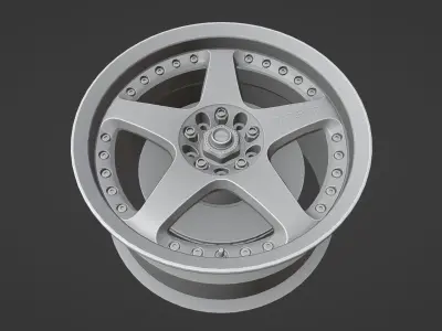 Rays Nismo LMGT3 - 2 Piece Wheels - Game Ready Low-poly 3D model