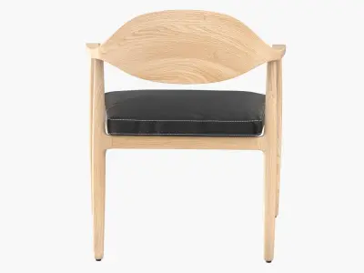 Black Leather Chair Low-poly 3D model