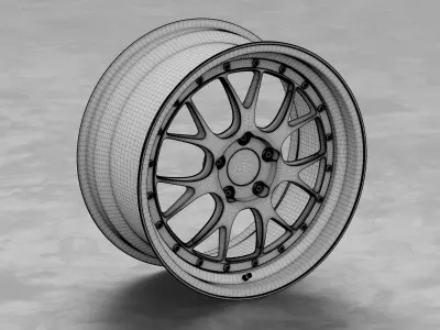 BBS LM-R Rim 3D Model 3D model