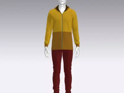 Sport Suit Low-poly 3D model 35