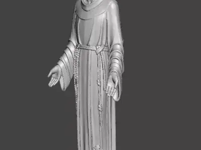 SAINT FRANCIS OF ASSISI RELIGIOUS STATUE SCULPTURE ART 3D print model