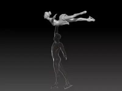 figure skating girl 4 3D print model