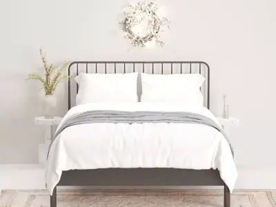 Minimal modern bedroom 3D model