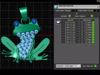 Emerald Frog Pendant  3D print model