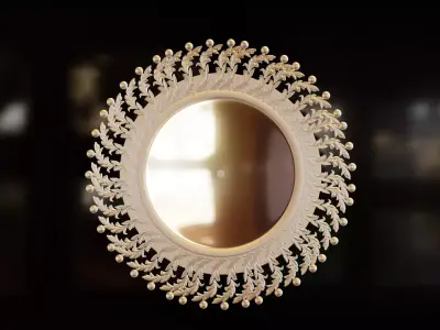 Carved classic mirror Frame 2 3D model