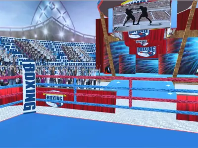 Boxing Fighting Arena 3d Model Low Poly Low-poly 3D model