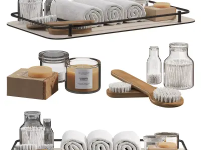 Bathroom Decorative Set 3D model