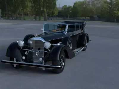 Mercedes 770K Staff Car HDRI 3D model