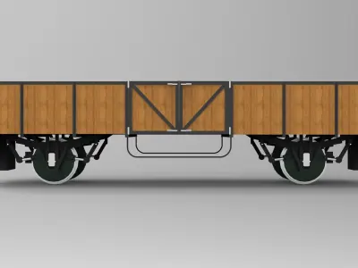 cargo train 3D model