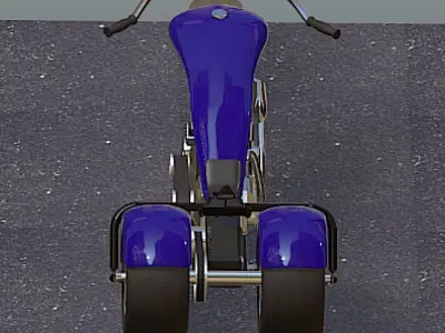 Harley Davison custom street Trike- High Poly 3D model