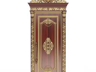 Carved Door Classic 01402 Wood Low-poly 3D model