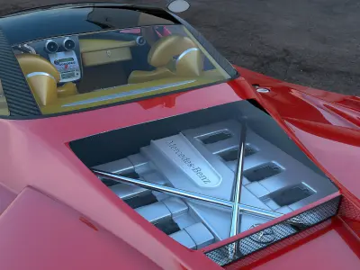 Pagani Zonda F 3D model