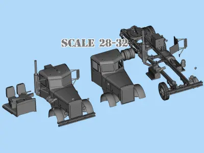  STL files American Industrial Truck 281 From The Movie Duel  3D print model