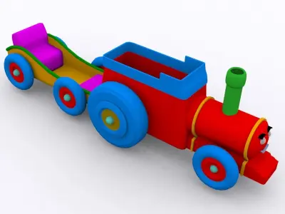 Choo Choo Train Low-poly 3D model