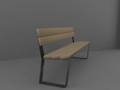 Bench Free low-poly 3D model order