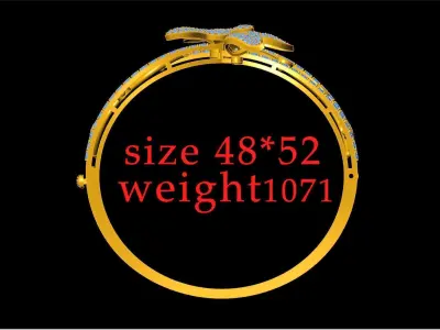 Bangle with diamond 3D model