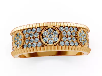 Fancy mens ring - 803 3D print model