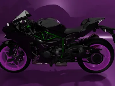 kawazaki ninja h2r 3D model